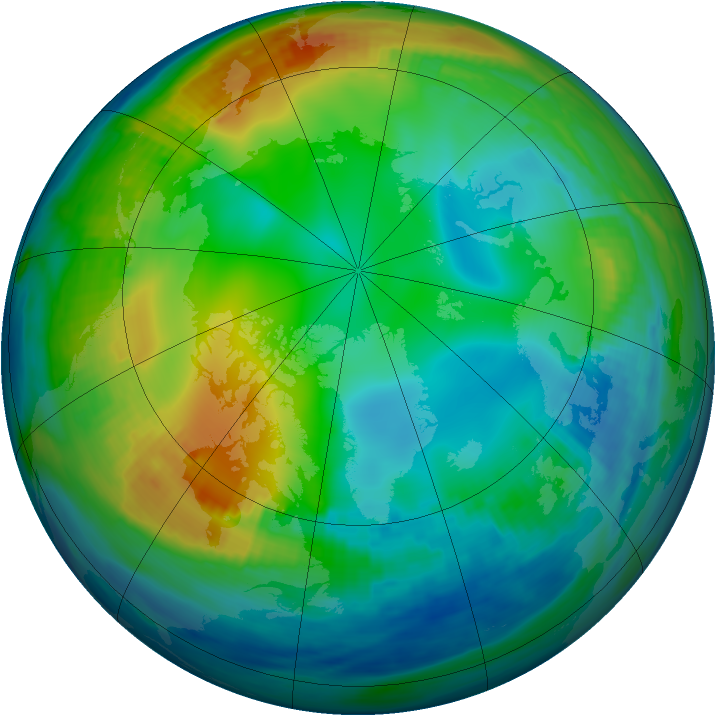 Arctic ozone map for 08 December 1982